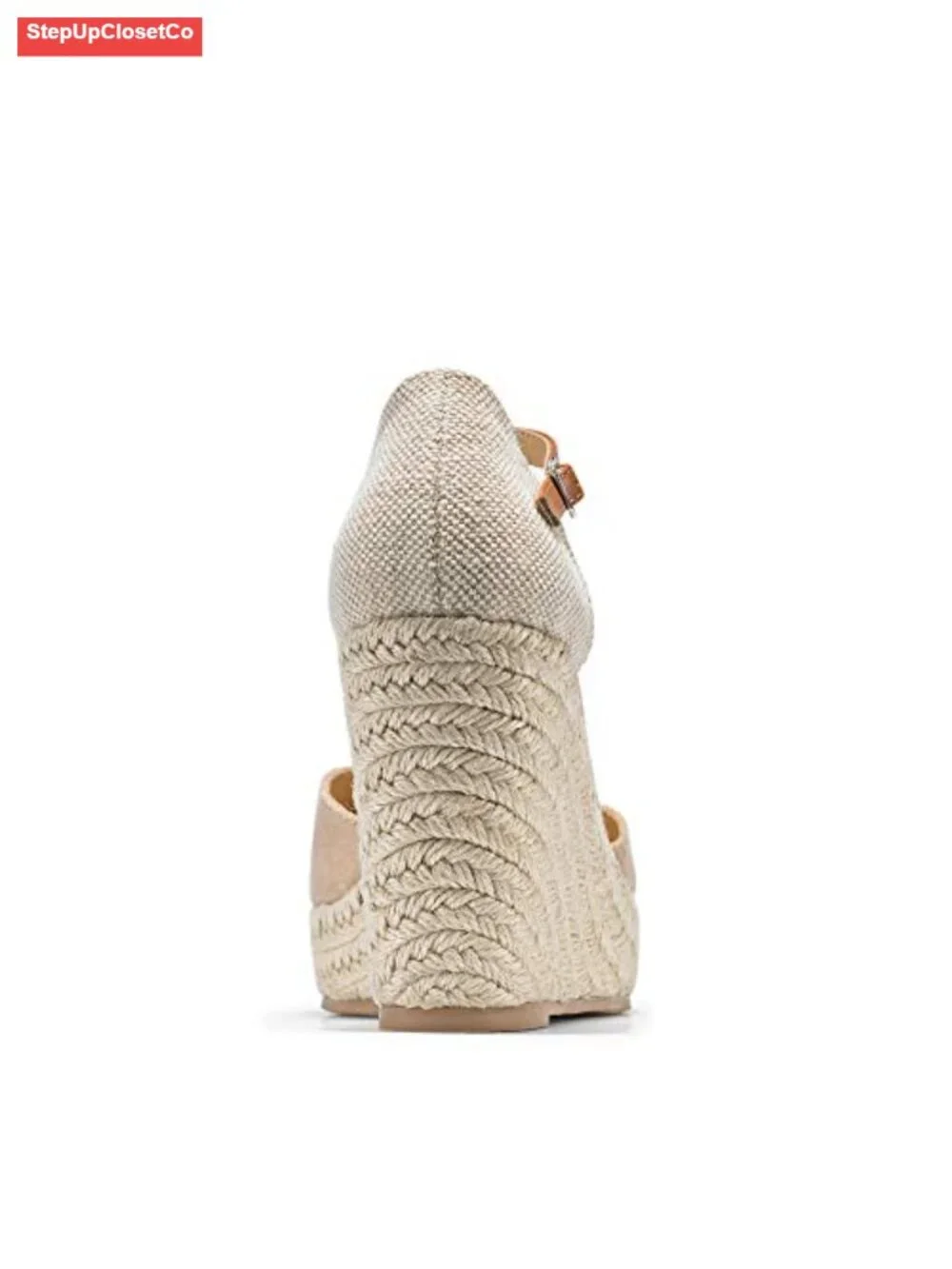 Espadrille Heel Platform Wedge Sandals Ankle Buckle Strap Closed Toe Shoes